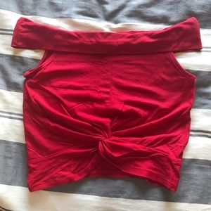 Off the shoulder crop top